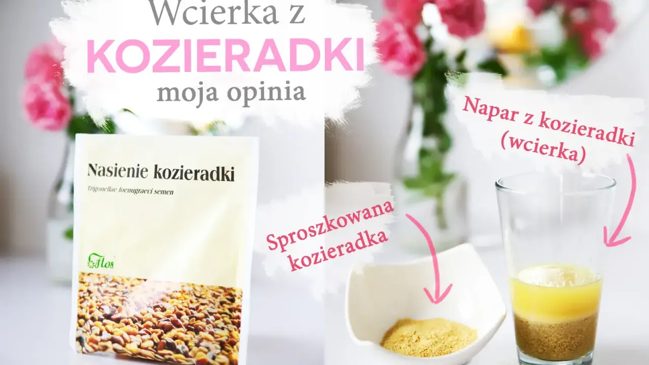 Domowa wcierka z kozieradki na włosy: nasiona, proszek i gotowy napar.
