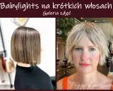 Dwie kobiety z krótkimi włosami: jedna z prostym bobem i pasemkami, druga z rozczochraną fryzurą.
