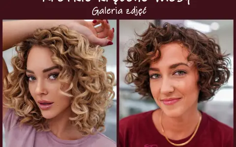 Dwie kobiety z krótkimi, kręconymi włosami. Blondynka po lewej i brunetka po prawej.