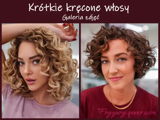 Dwie kobiety z krótkimi, kręconymi włosami. Blondynka po lewej i brunetka po prawej.