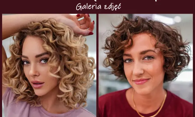 Dwie kobiety z krótkimi, kręconymi włosami. Blondynka po lewej i brunetka po prawej.